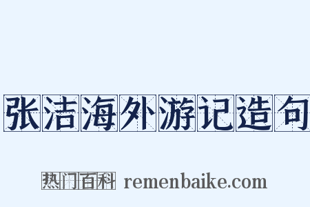 张洁海外游记造句是什么意思的图片